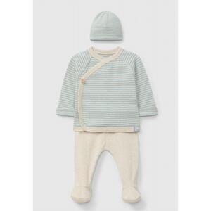 NEW SNUG kid's long sleeve komono with footie legging and hat set in blue